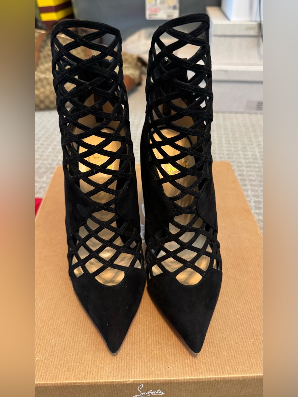 Christian Louboutin Mrs
Bouglione Cage Ankle Boots - Picture 6 of 12